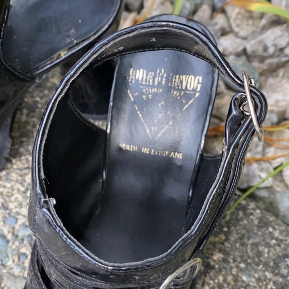 John Fluevog Electra patent leather high sandals - Picture 3 of 9